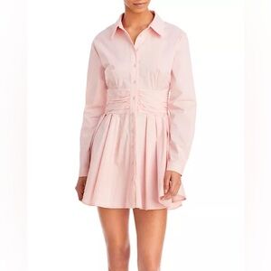 BARDOT LEONI CAMEO PINK MINI SHIRT DRESS SZ M / US 6